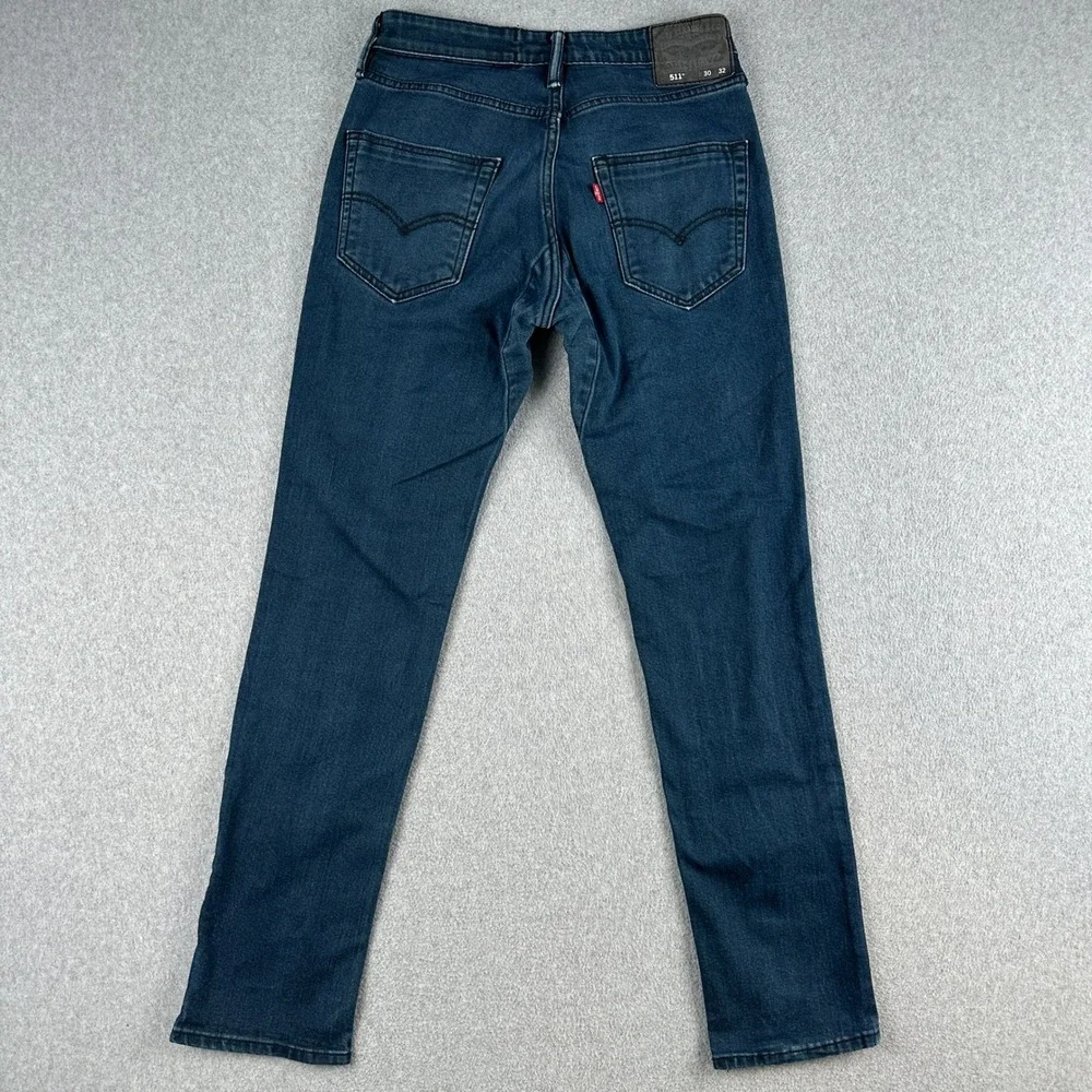 Levi's 511 Jeans Men's 30x32 Blue Slim Fit Dark Wash Stretch Denim Rodeo‎ Casual